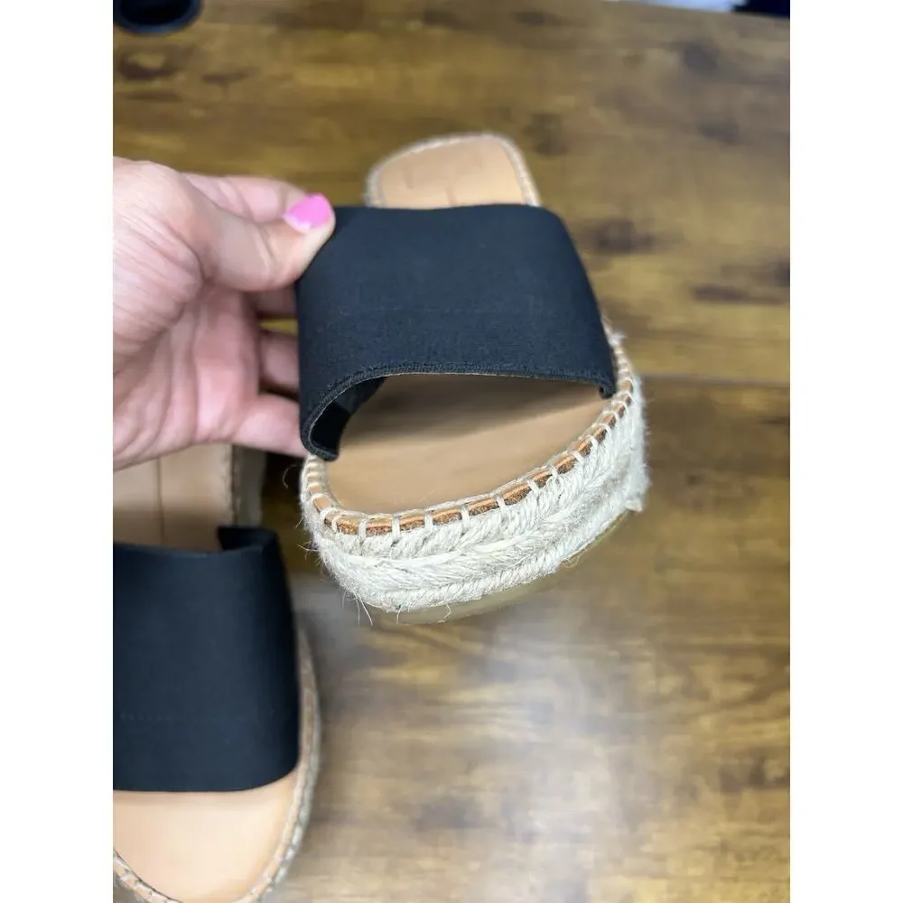Dolce Vita Women’s Black‎ Espadrille Wedge Slip On Sandal Size 7.5